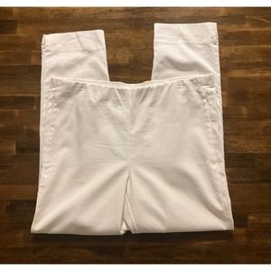 J. Jill White Essential Cotton Stretch High Rise Pants Women’s 18